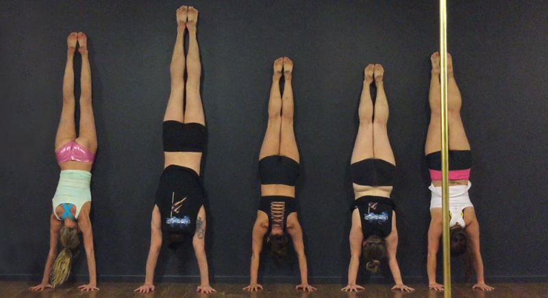 Handstands and Acro Balance classes available at Pole Athletica