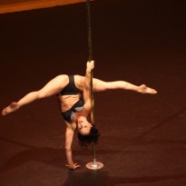 Studio Verve instructor Jennifer Grace performing in the professional division of the NSW Pole Championships