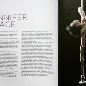 Jennifer Grace Australian Pole Dance Magazine Top 10 Most Influential Business Award Winning Studio Verve Pole Dance Class Winner